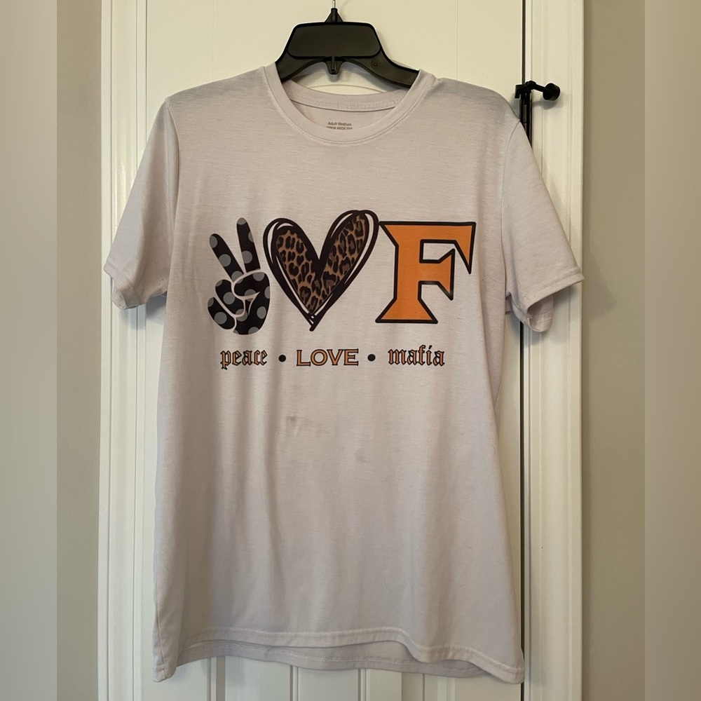 Five Star Baseball shirt, Peace Love Five Star, Women’s M